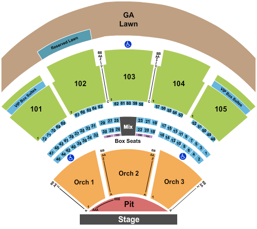 Ameris Bank Amphitheatre Ameris Bank Amphitheatre Seating Chart