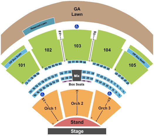 Ameris Bank Amphitheatre Ameris Bank Amphitheatre Seating Chart